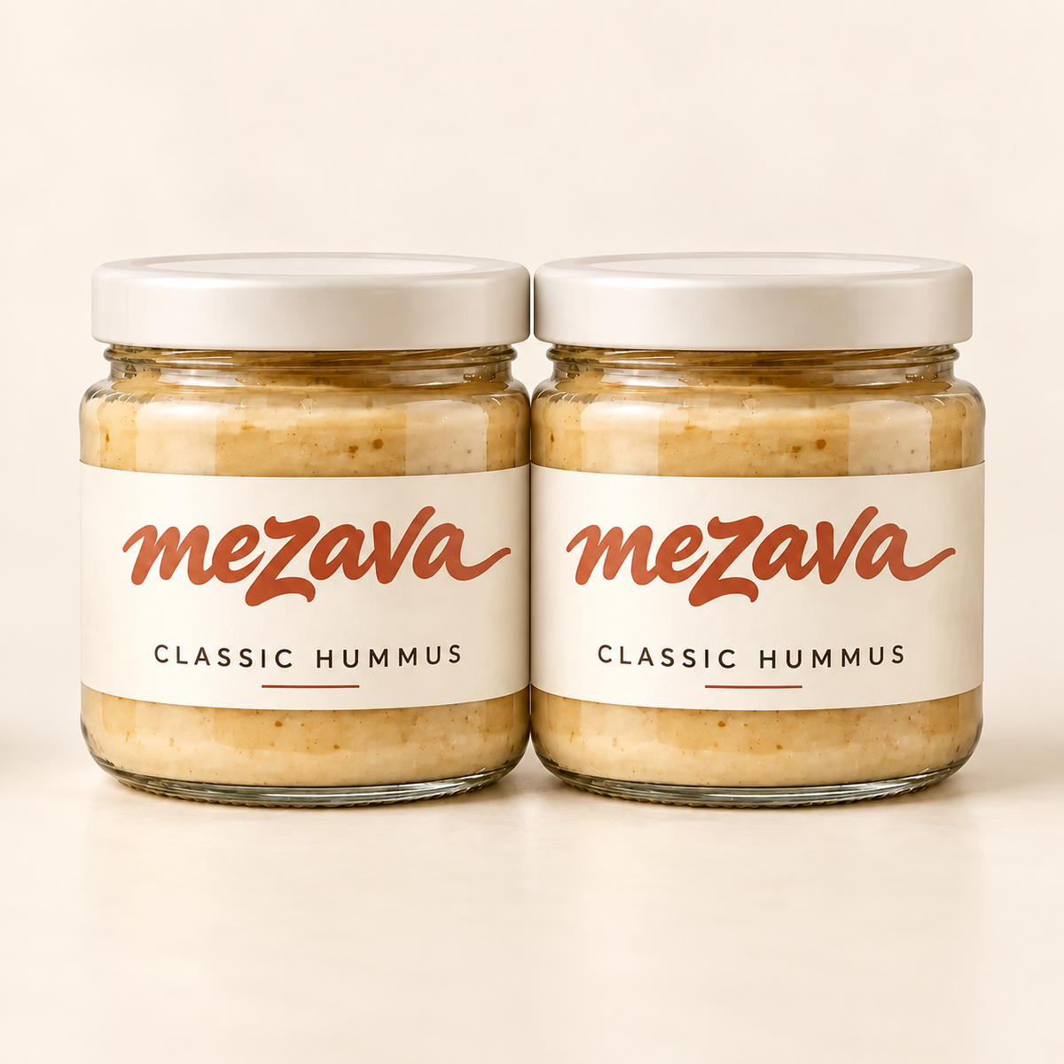 Mezava Classic Hummus 2-jar pack — packaging concept